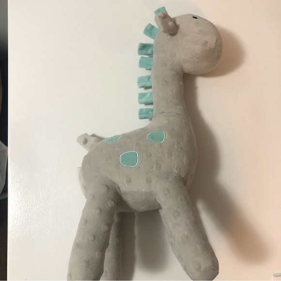 Peanutshell Uptown Giraffe 16" Plush Grey Teal Spots Stuffed Animal Toy - Picture 9 of 10